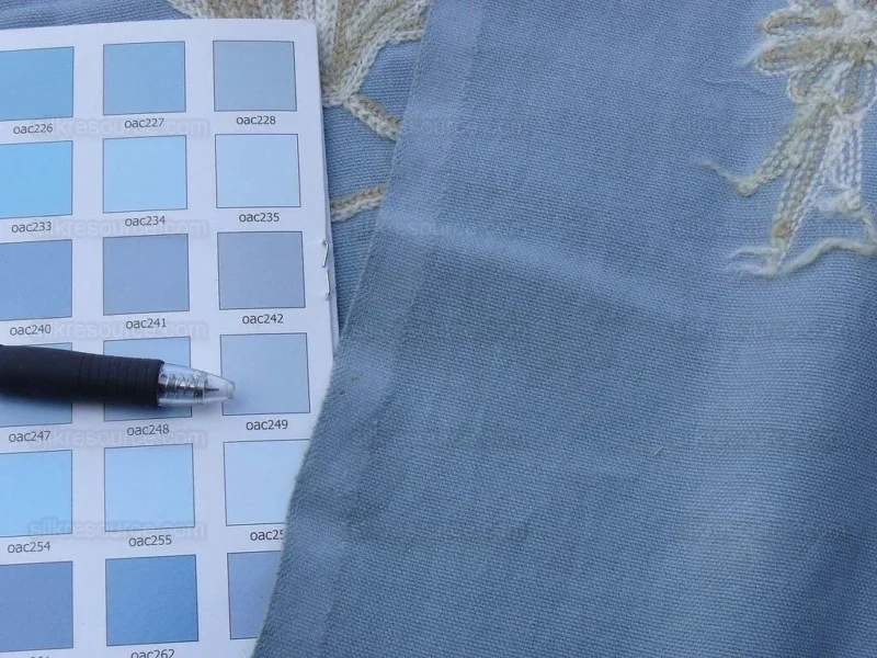 P1610458.jpg By Yd Scalamandre Sunil "Bay" Wool Embroidery Cotton Crewel Hand Made Serene Blue White Grey MSRP USD 272Y