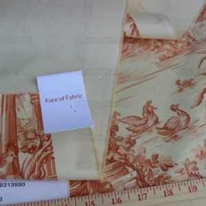 P1610535.jpg By Yd Scalamandre El Remanso Toile Copper Red Spanish Country Pool Ducks 62" Wide