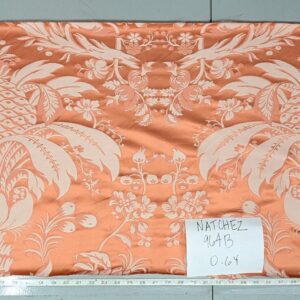 PXL_20250129_203531356 0.6y Scalamandre “NATCHEZ” Silk Lampas, Ripe Peach and Cream, Salmon Pink & Off White Silver White 18th C MSRP00+/Y