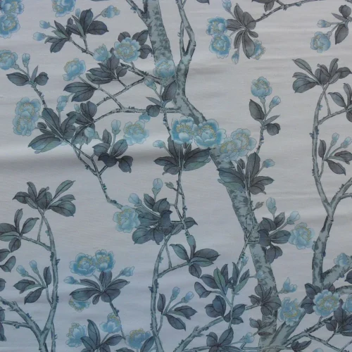 2YD SCALAMANDRE KNOLLWOOD FLOWER TREE BLUE PEWTER SILK MSRP6Y 2YD SCALAMANDRE KNOLLWOOD FLOWER TREE BLUE PEWTER SILK MSRP$216Y