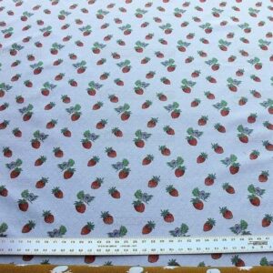 By Yard Scalamandre Fragoletta Strawberry Lampas Fruit Pink Red White Wool Cotton Heavy