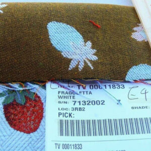 By Yard Scalamandre Fragoletta Strawberry Lampas Fruit Pink Red White Wool Cotton Heavy