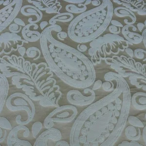 P1610731.jpg Scalamandre Angelique Paisley Silk Damask ivory Cream MSRP USD298/y