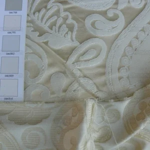 P1610736.jpg Scalamandre Angelique Paisley Silk Damask ivory Cream MSRP USD298/y