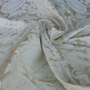 P1610740.jpg Scalamandre Angelique Paisley Silk Damask ivory Cream MSRP USD298/y