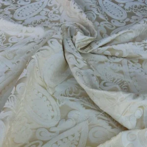 P1610741.jpg Scalamandre Angelique Paisley Silk Damask ivory Cream MSRP USD298/y