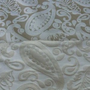 P1610744.jpg Scalamandre Angelique Paisley Silk Damask ivory Cream MSRP USD298/y
