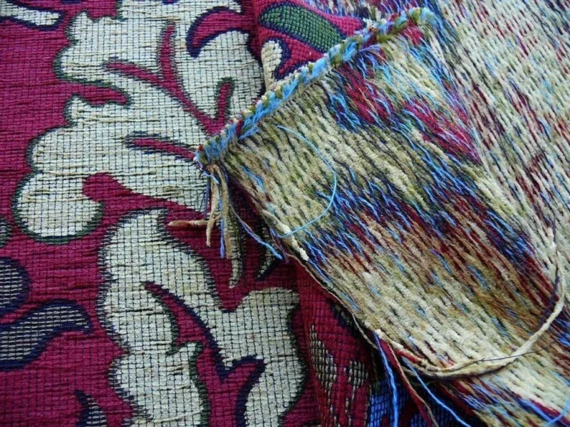 P1610862.jpg 0.5y Scalamandre Novaro Tapestry Wool Multi Red Thick MSRP USD 596Y