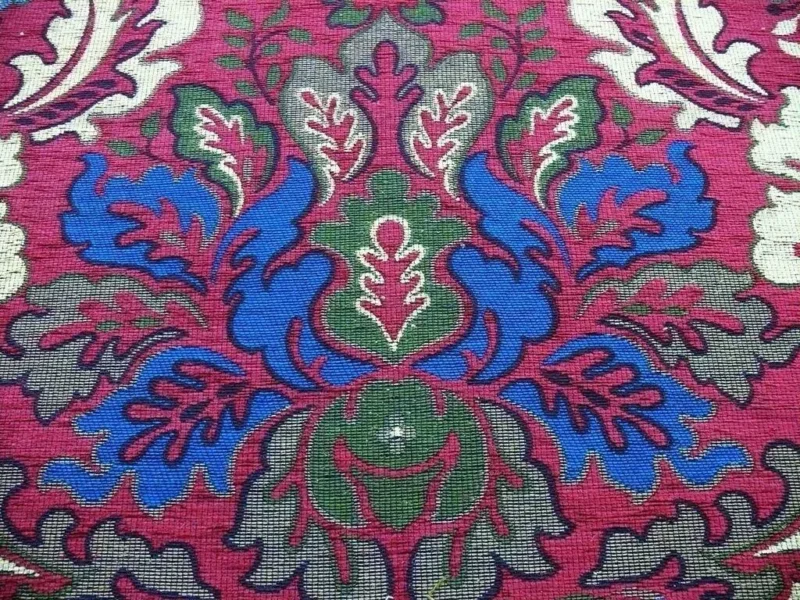 P1610866.jpg 0.5y Scalamandre Novaro Tapestry Wool Multi Red Thick MSRP USD 596Y