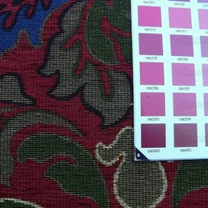 P1610867.jpg 0.5y Scalamandre Novaro Tapestry Wool Multi Red Thick MSRP USD 596Y