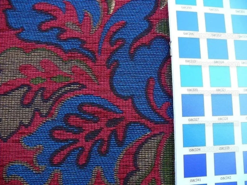 P1610868.jpg 0.5y Scalamandre Novaro Tapestry Wool Multi Red Thick MSRP USD 596Y