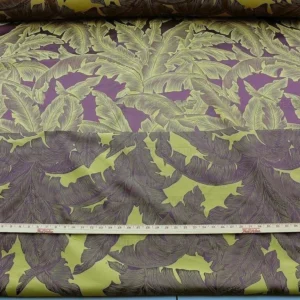 P1610963.jpg Scalamandre Havana Tropical Banana Leaves Foliage Malvarosa Purple Gold Tropical MSRP USD 412/Y