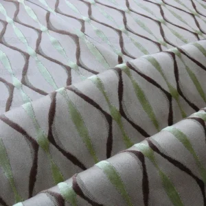 P1620093.jpg Bty Scalamandre Helena Fonthill Brown/green Velvet River Ribbon Diamond Mid-century MSRP USD 164/Y