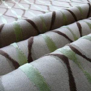 P1620095.jpg Bty Scalamandre Helena Fonthill Brown/green Velvet River Ribbon Diamond Mid-century MSRP USD 164/Y