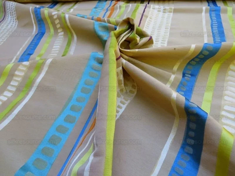 BTY SCALAMANDRE JAZZY STRIPE SILK BLUE ORANGE LIME TAUPE RP0Y BTY SCALAMANDRE JAZZY STRIPE SILK BLUE ORANGE LIME TAUPE RP$170Y