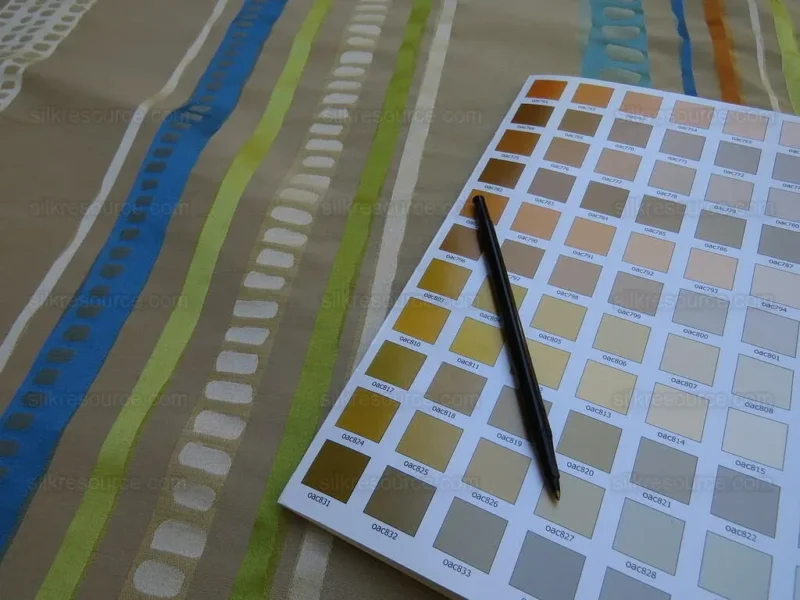 IMG_3597.jpg Bty Scalamandre Jazzy Stripe Blue Straw On Taupe Aqua Orange Lime Green Taupe Silk Linen MSRP USD212/yard