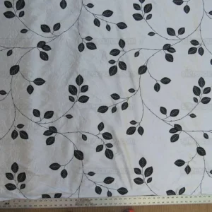 IMG_3638.jpg 0.25y Scalamandre Hayworth Silk Crewel Bk/wht Embroidery Rp4