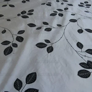 IMG_3639.jpg 0.25y Scalamandre Hayworth Silk Crewel Bk/wht Embroidery Rp4