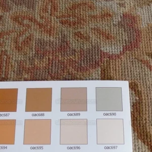 Stark Hand Made Needlepoint Beige Lotus Peony Winter Plum Lily Rug 16'10x11'10" MSRP USD 18,000+