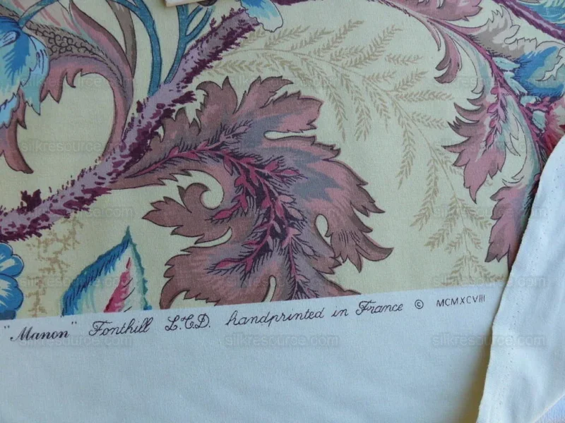 P1610648.jpg Bty Scalamandre Manon Multi/yellow Green Red Pink Blue Wild Tropical Floral Opera MSRP USD 244/Y