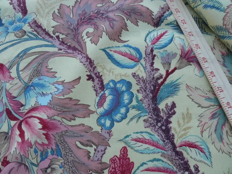 P1610649.jpg Bty Scalamandre Manon Multi/yellow Green Red Pink Blue Wild Tropical Floral Opera MSRP USD 244/Y
