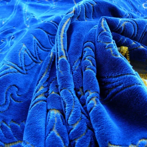 12Y SCALAMANDRE VELVET LES JARQUARDS BLUE MEDALLION MSRP$400/Y