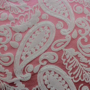 BTY SCALAMANDRE ANGELIQUE PAISLEY SILK DAMASK RUST GOLD MSRP298Y