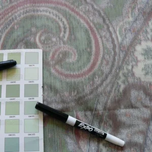 P1620258.jpg By Vertical Repeat 1.41yards Clarence House Warp Print Silk Teal Blue Green #1615b MSRP USD 677/yard