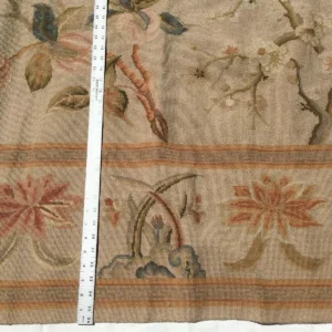 Stark Hand Made Needlepoint Beige Lotus Peony Winter Plum Lily Rug 16'10x11'10" MSRP USD 18,000+