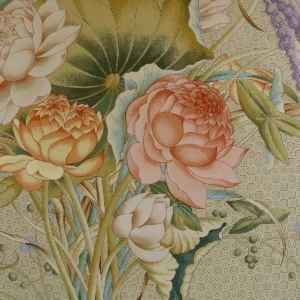 BRUNSCHWIG & FILS IMPERIAL LOTUS PRINT CHINOISERY VASE STUNNING