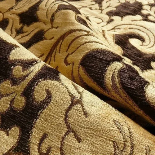 BTY GRAND MEDALLION CHENILLE BLACK ESPRESSO & COPPER GOLD HEAVY! BTY GRAND MEDALLION CHENILLE BLACK ESPRESSO & COPPER GOLD HEAVY!