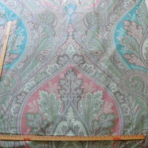 BTY CLARENCE HOUSE WARP PRINT SILK TEAL BLUE GREEN MSRP4 BTY CLARENCE HOUSE WARP PRINT SILK TEAL BLUE GREEN MSRP$484