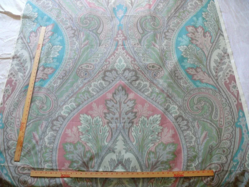 BTY CLARENCE HOUSE WARP PRINT SILK TEAL BLUE GREEN MSRP4 BTY CLARENCE HOUSE WARP PRINT SILK TEAL BLUE GREEN MSRP$484