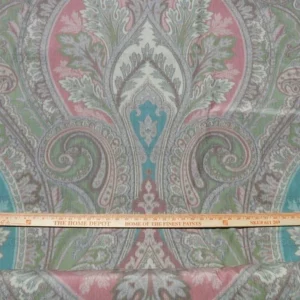 P1620295.jpg By Vertical Repeat 1.41yards Clarence House Warp Print Silk Teal Blue Green #1615b MSRP USD 677/yard