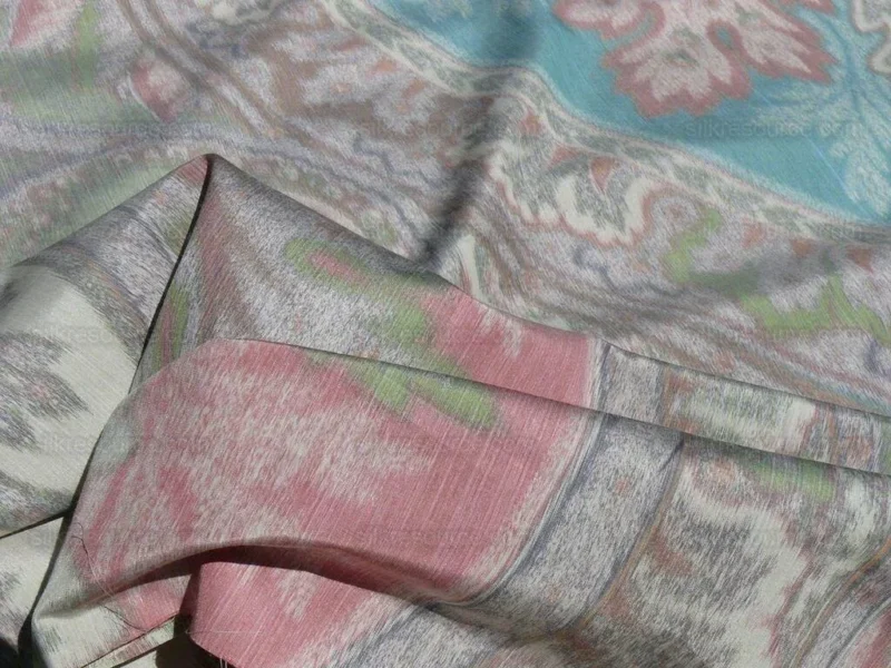 P1620308.jpg By Vertical Repeat 1.41yards Clarence House Warp Print Silk Teal Blue Green #1615b MSRP USD 677/yard