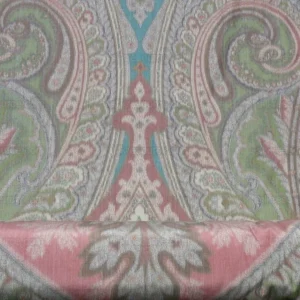 P1620311.jpg By Vertical Repeat 1.41yards Clarence House Warp Print Silk Teal Blue Green #1615b MSRP USD 677/yard