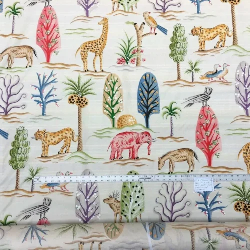 CLARENCE HOUSE EDEN COTTON PRINT TIGER ELEPHANT ZEBRA MSRP$250+/