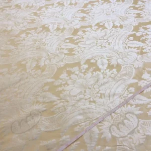 100% SILK DAMASK CLASSIC RENAISSANCE CREAM WHITE HIGH END 100% SILK DAMASK CLASSIC RENAISSANCE CREAM WHITE HIGH END