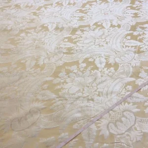 s-l1600RenaissanceCream1.jpg 100% Silk Damask Classic Renaissance Cream White High End