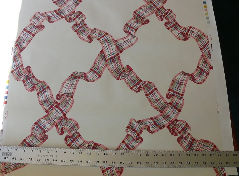 5YD TROMP L’OEIL! SCALAMANDRE LILABETH’S RIBBON WALLPAPER SINGLE 5YD TROMP L'OEIL! SCALAMANDRE LILABETH'S RIBBON WALLPAPER SINGLE
