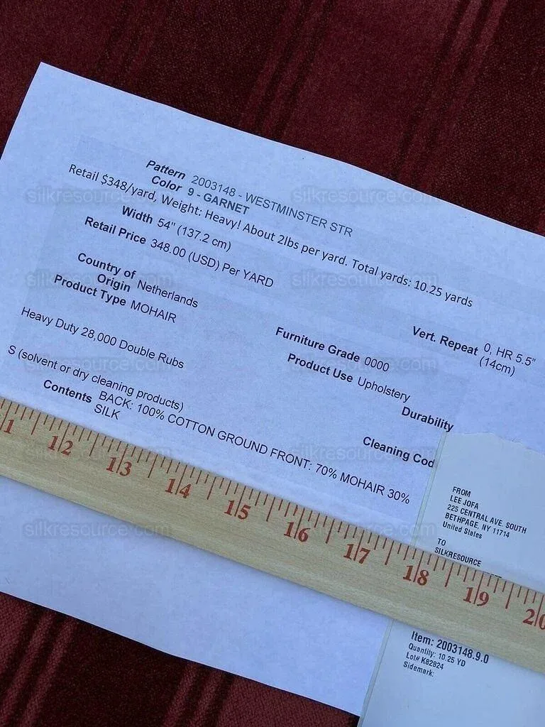 2003148_9C.jpg ***sold Out***lee Jofa Westminster Stripe Mohair Silk Velvet Garnet Red Heavy MSRP USD 348/Y