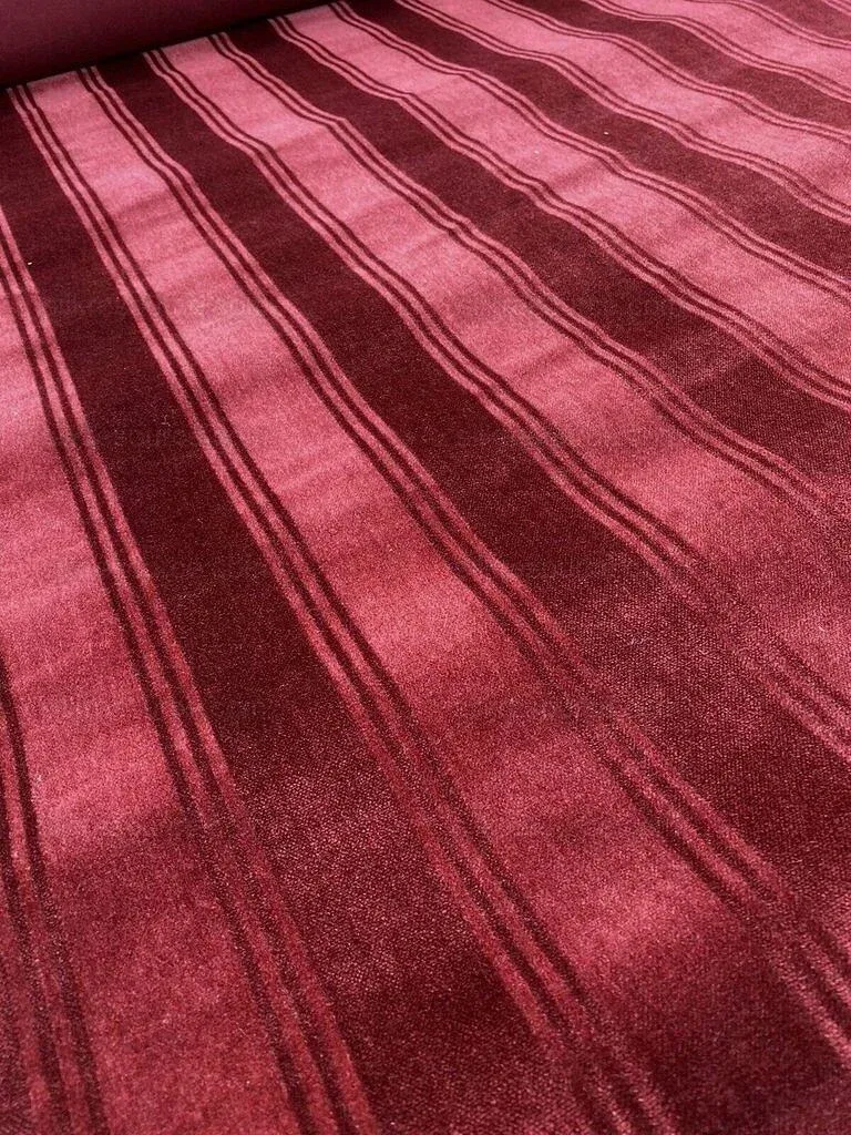 2003148_9D.jpg ***sold Out***lee Jofa Westminster Stripe Mohair Silk Velvet Garnet Red Heavy MSRP USD 348/Y