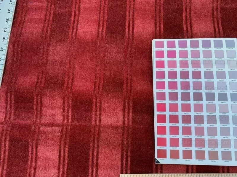 2003148_9H.jpg ***sold Out***lee Jofa Westminster Stripe Mohair Silk Velvet Garnet Red Heavy MSRP USD 348/Y