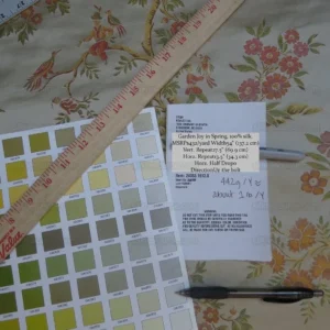 IMG_4304.jpg 2.5y Kravet Couture Silk Garden Joy In Spring Flower Bird Figure Chinoiserie Rock Garden MSRP USD 432/Y