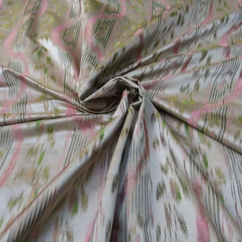 BY YD LEE JOFA IKAT SILK SHELL LEAF PINK GREEN STRIPE FOLIAGE BY YD LEE JOFA IKAT SILK SHELL LEAF PINK GREEN STRIPE FOLIAGE