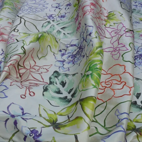 SCALAMANDRE FANTASY GARDEN SILK PRINT EMBROIDERY MSRP2/Y SCALAMANDRE FANTASY GARDEN SILK PRINT EMBROIDERY MSRP$342/Y