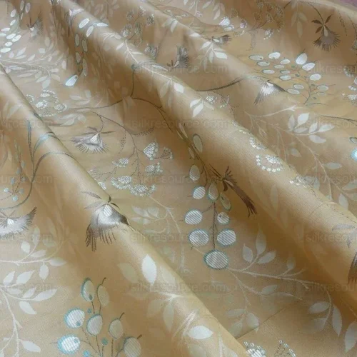 LEE JOFA 100% SILK WILLIAM MORRIS VINE BERRY BLUE BLRONZE SILVER LEE JOFA 100% SILK WILLIAM MORRIS VINE BERRY BLUE BLRONZE SILVER