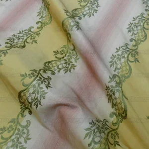 1.2Y DESIGNER 100% SILK LISERE STRIPE PINK GOLD MUTED SAGE GREEN 1.2Y DESIGNER 100% SILK LISERE STRIPE PINK GOLD MUTED SAGE GREEN