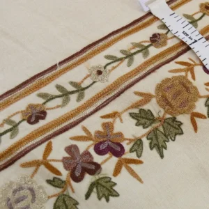 il_1140xN.3130050585_h32q By Yd Lee Jofa Zoe Embroidery Stripe Currant Red Cream White Crewel Flower Cotton MSRP USD 236/y