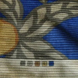 By Yard Brunschwig & Fils Tropical Apricot Print Velvet Corduroy 100% Cotton 1208 MSRP280/Y